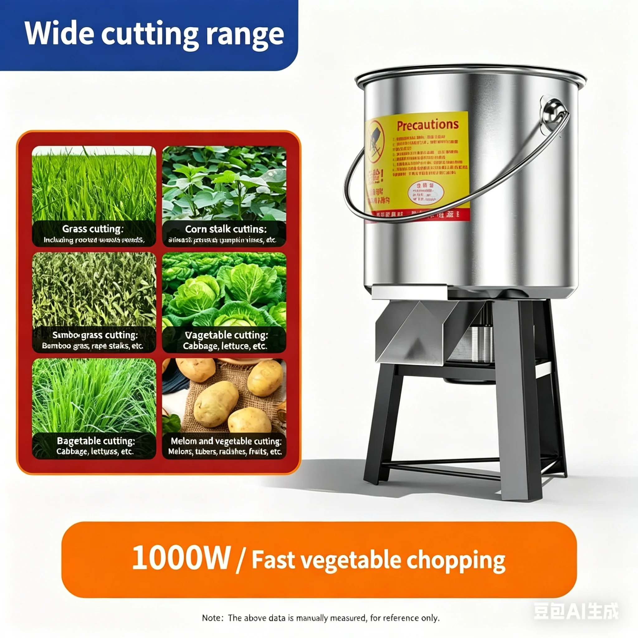 Chop grass machine vegetable cutting machine stainless steel chopping machine chicken feed vegetable chopper feed crushing machi