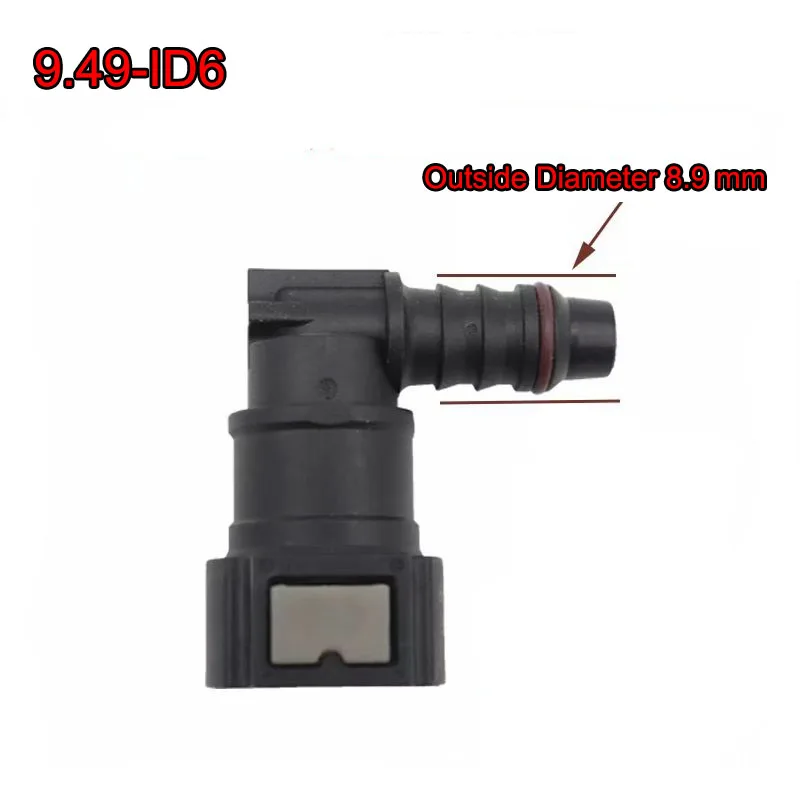 9.49 ID6 Car Fuel Quick Release Hose Connector  Gasoline Diesel Oil Pipe Pump Rubber Fitting Car Accessories Tools