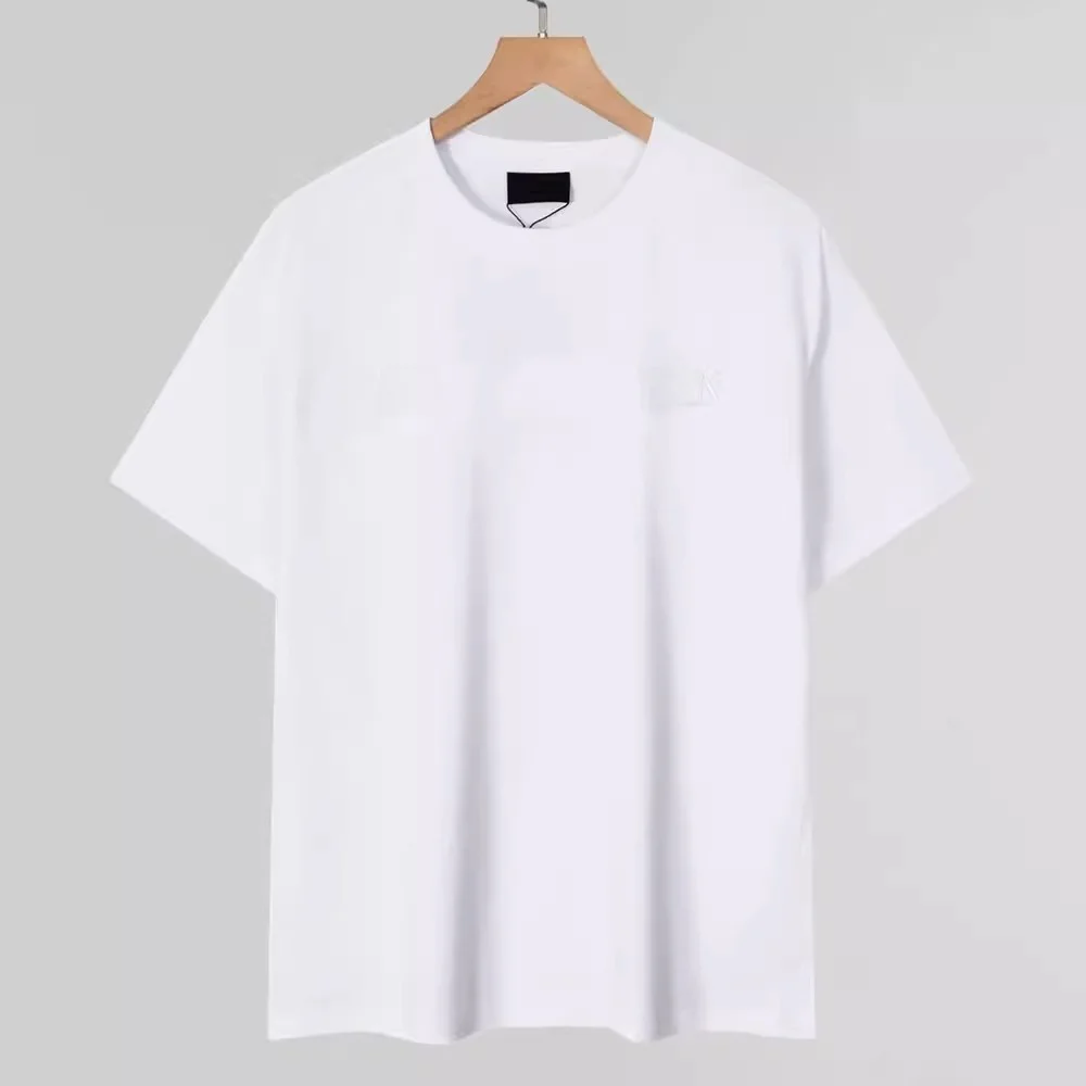 

Men's Cotton Short Sleeve T-shirt Embroidered Letter round Neck Casual Style Simple Match Summer Fashion Basic Tee