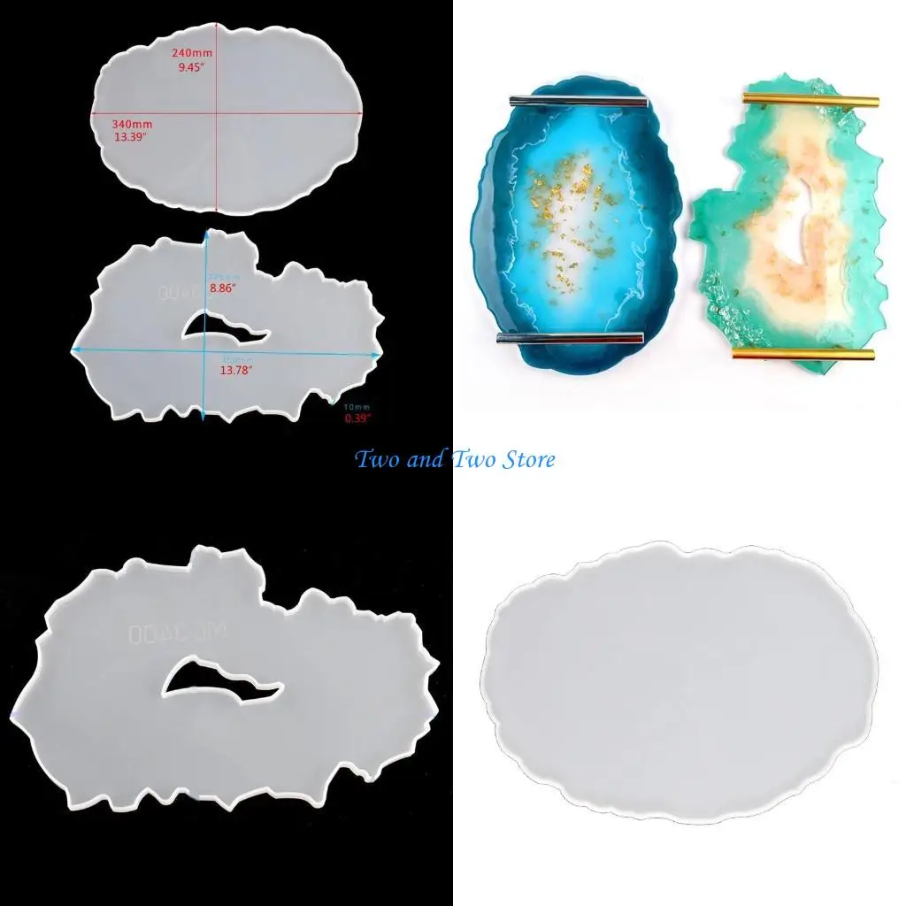 

HX6F Irregular Big Plate Resin Mold Oversized Fruit Disc Tray Resin Mold Art Crafts