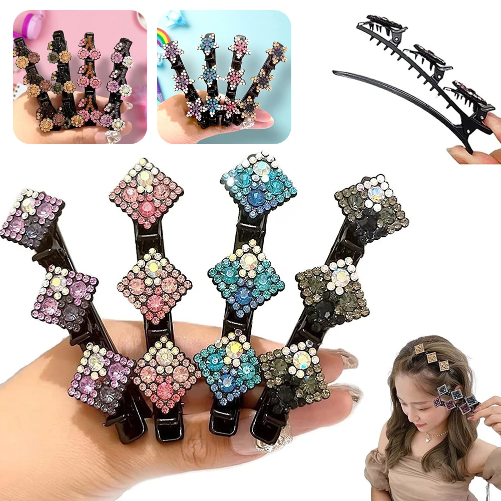 

Braideds Hair Clips Sweet Style Rhinestone Hair Clip For Women