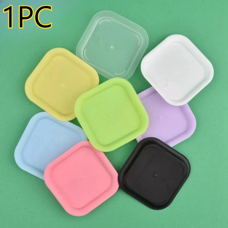 10Pcs 7cm Square Plant Pot Trays And Mats | Colorful Plant Pot Mats | Home Decor & Garden Decor