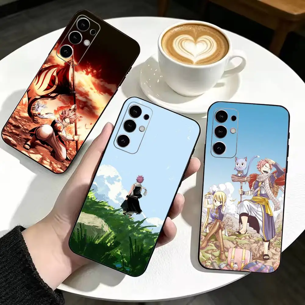 Anime F-Fairy Tail  Anti-drop Soft Silicone Case for Samsung S26 S24 S23 S22 S21 Ultra Plus FE Lite Black