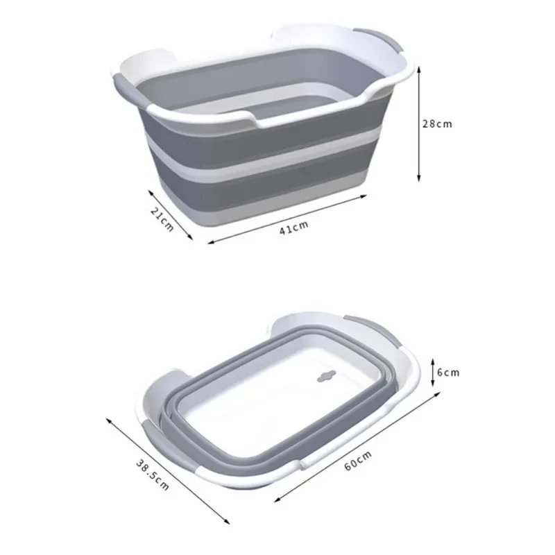 Large-capacity Folding Pet Bath Tub with Drainage Hole Portable Bathing Basin Safety Non-Slip Easy To Storage Household Supplies