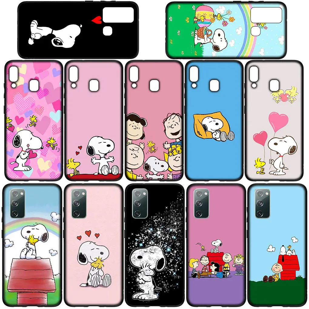 Anime S-Snoopys Cartoon Dog Phone Cover Case for OPPO A17 A15 A16 A17K A16K A53 A54 A96 A95 A94 A74 A78 A58 A38 A57 Soft Casing