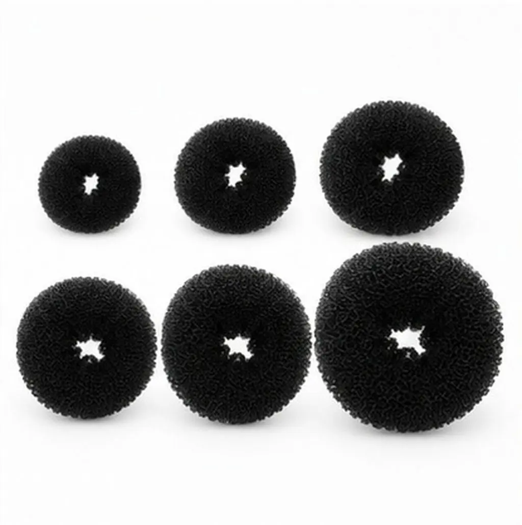 6Pcs Hair Bun Maker Donut Style Ponytail Creator for Women Easy Quick Natural Bun Styling Tool Portable Breathable Hair