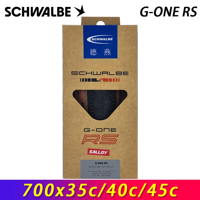 SCHWALBE Original G-ONE RS 700x35c/40c/45c Brown Sidewall Tubeless Folding Tire for XC Gravel Bike Touring Bicycle Cycling Parts