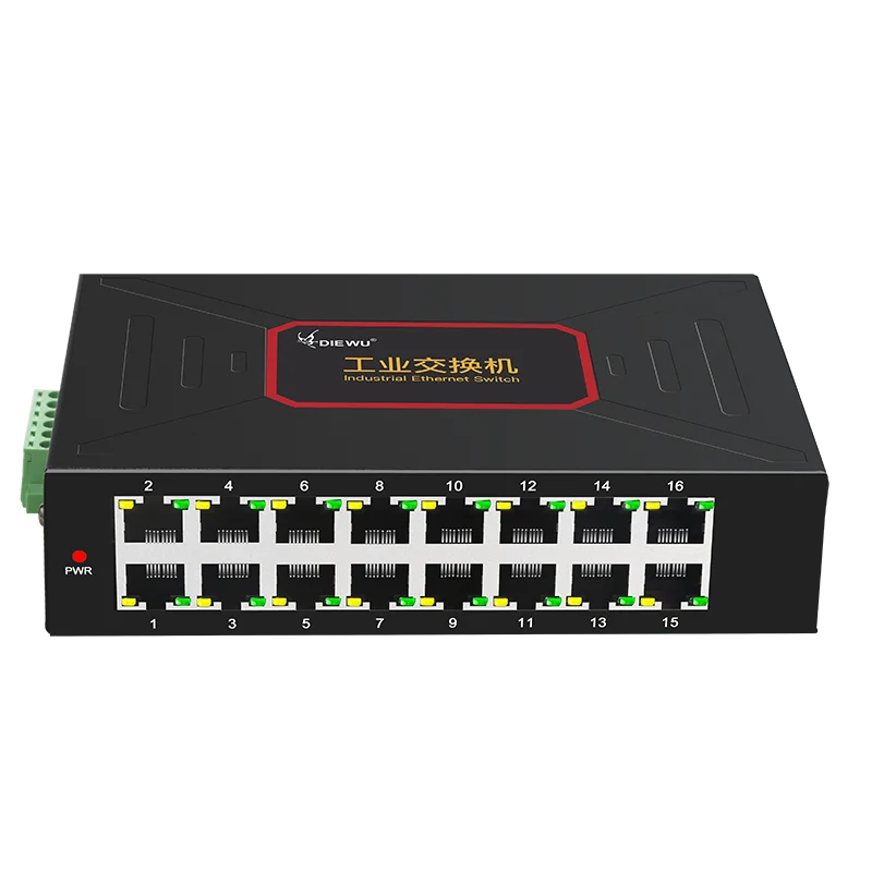 

Оптовая продажа Diewu 16-портовый промышленный коммутатор 10/100M Сетевой коммутатор питания