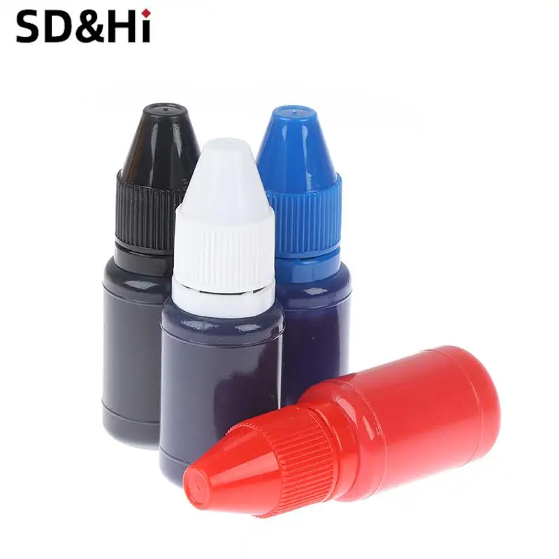 1Pc 10Ml Stempelkussen Flash Refill Sneldrogende Stempelen Inkt Lichtgevoelige Stempel Olie Gift Accessoires