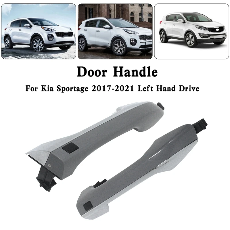 1Pair Outside Door Inductive Handle Have Button 82651-D9710 82661D9710 For Kia Sportage 2016-2021 Pull Handle Catch Trim