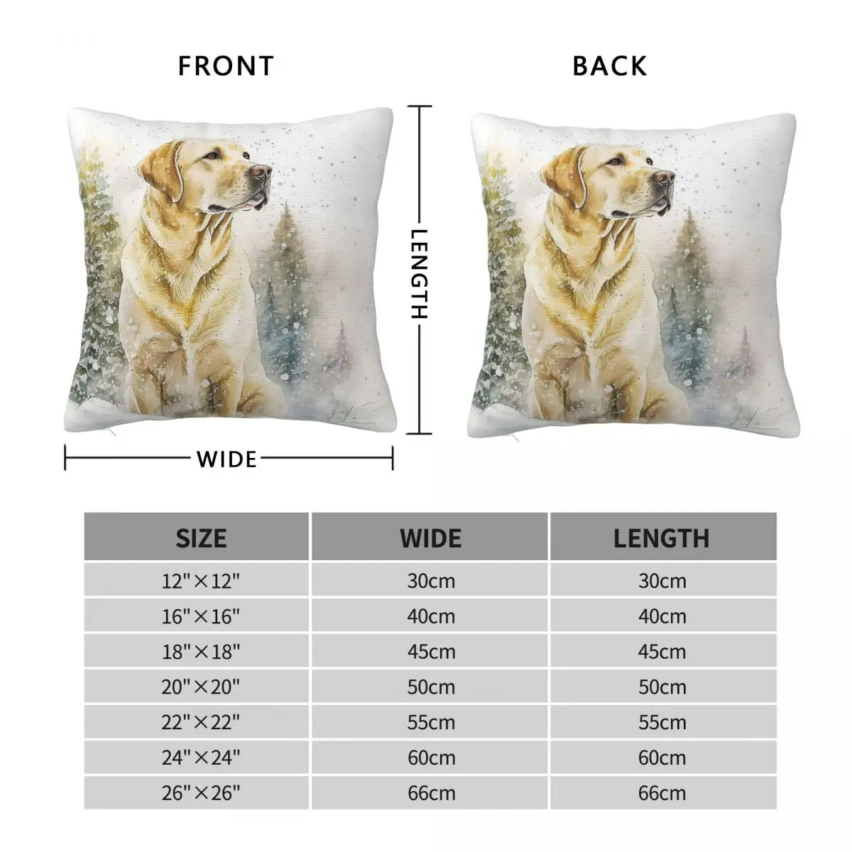 Yellow Labrador Retriever Square Pillowcase Polyester Linen Velvet Creative Zip Decor Sofa Seater Cushion Cover