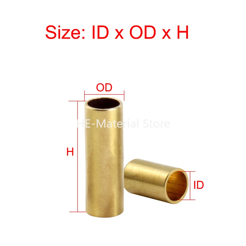 10/20Pcs Length 3-20mm Brass Bushing Hollow Brass Tube Bearing Through Isolation Column Washer Gasket M2 M3 M4
