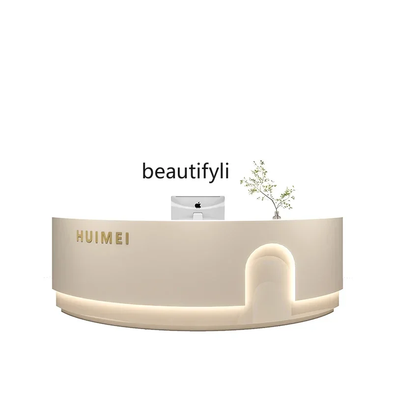 

Y Beauty Salon Cashier Desk Medical Beauty Arc Front Desk Clothing Store Yoga Studio Bar Paint Company Reception Desk