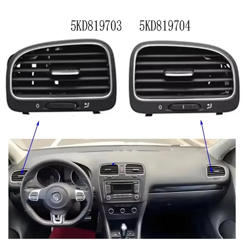 Exquisite Air Conditioner Dash Vents Grille Left+ Right Vent Outlet For VW Golf 6 GTI MK6 6GTI Sagitar 5KD819703 5KD819704