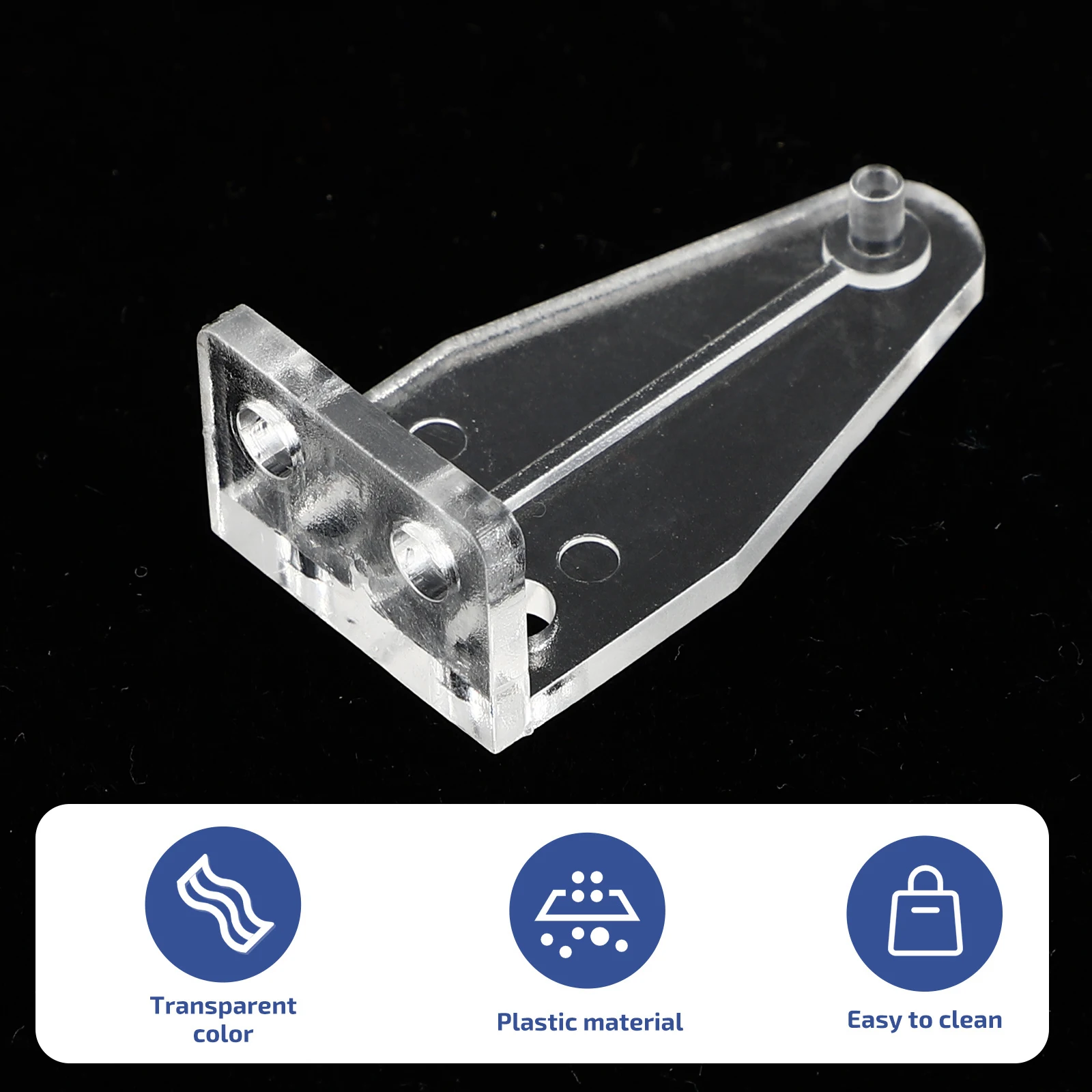 

10pcs Bottom Rail Hold Down Bracket Clear Plastic Blind Brackets For Wood Faux Blinds Pleated Shades Horizontal Blinds