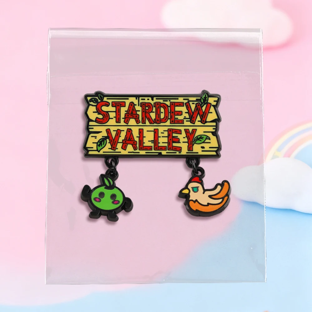 Stardew Valley Emaille-Pin mit Junimo und Küken-Anhänger, Brosche für Kleidung und Taschen, Niedliche Accessoires, Sammlerstücke für Spielefans, Geschenke – Detail 13