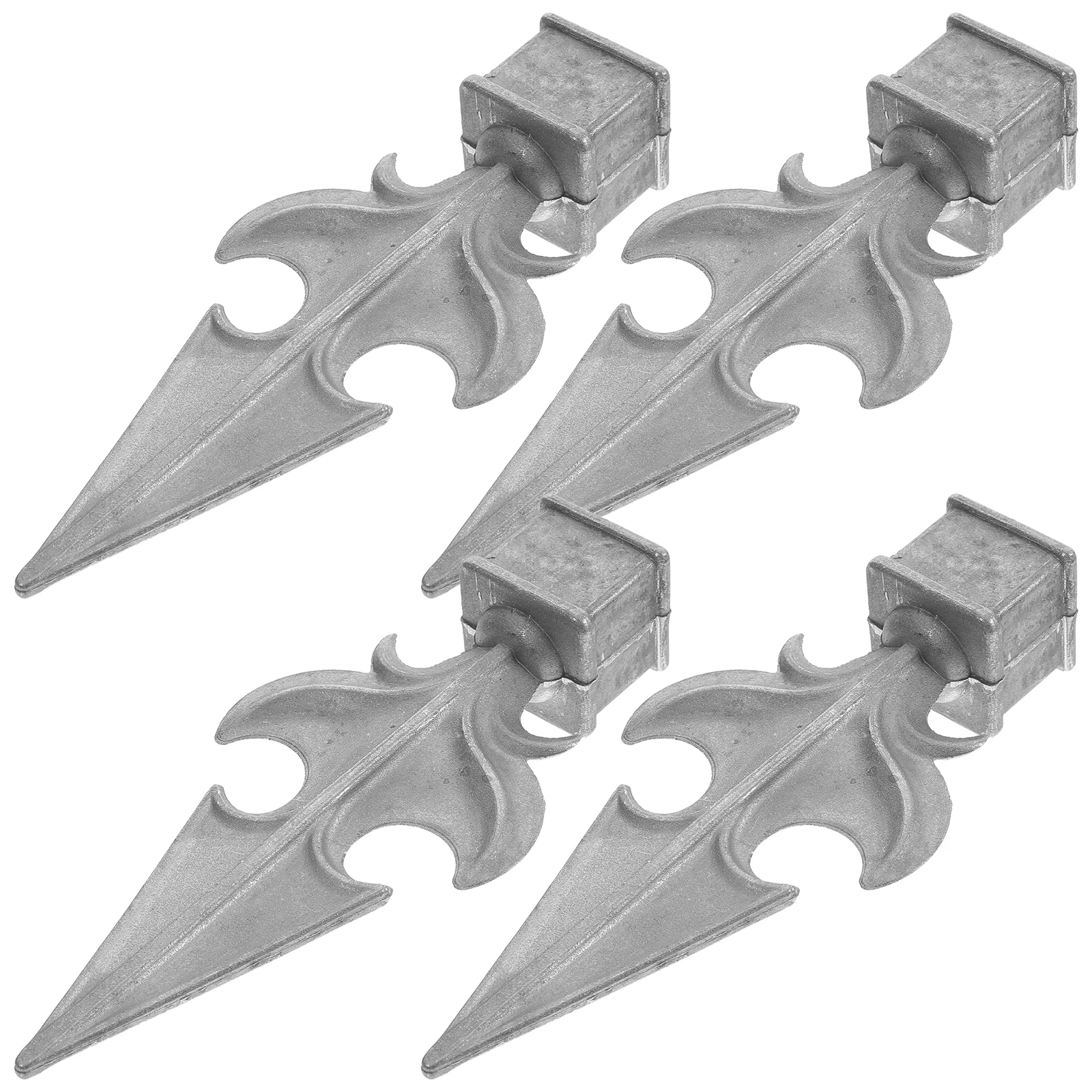 

4pcs Aluminum Fence Gun Head Post Caps Durable Long Term Lawn Decorations Yard Garden Outdoor Finials Decorations
