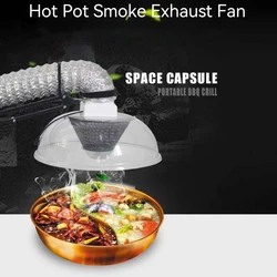Household Smoke Exhaust Machine Barbecue Hood Kitchen Exhaust Smoke Machine Hot Pot Air Cappa Aspiratirce Extractor 220V