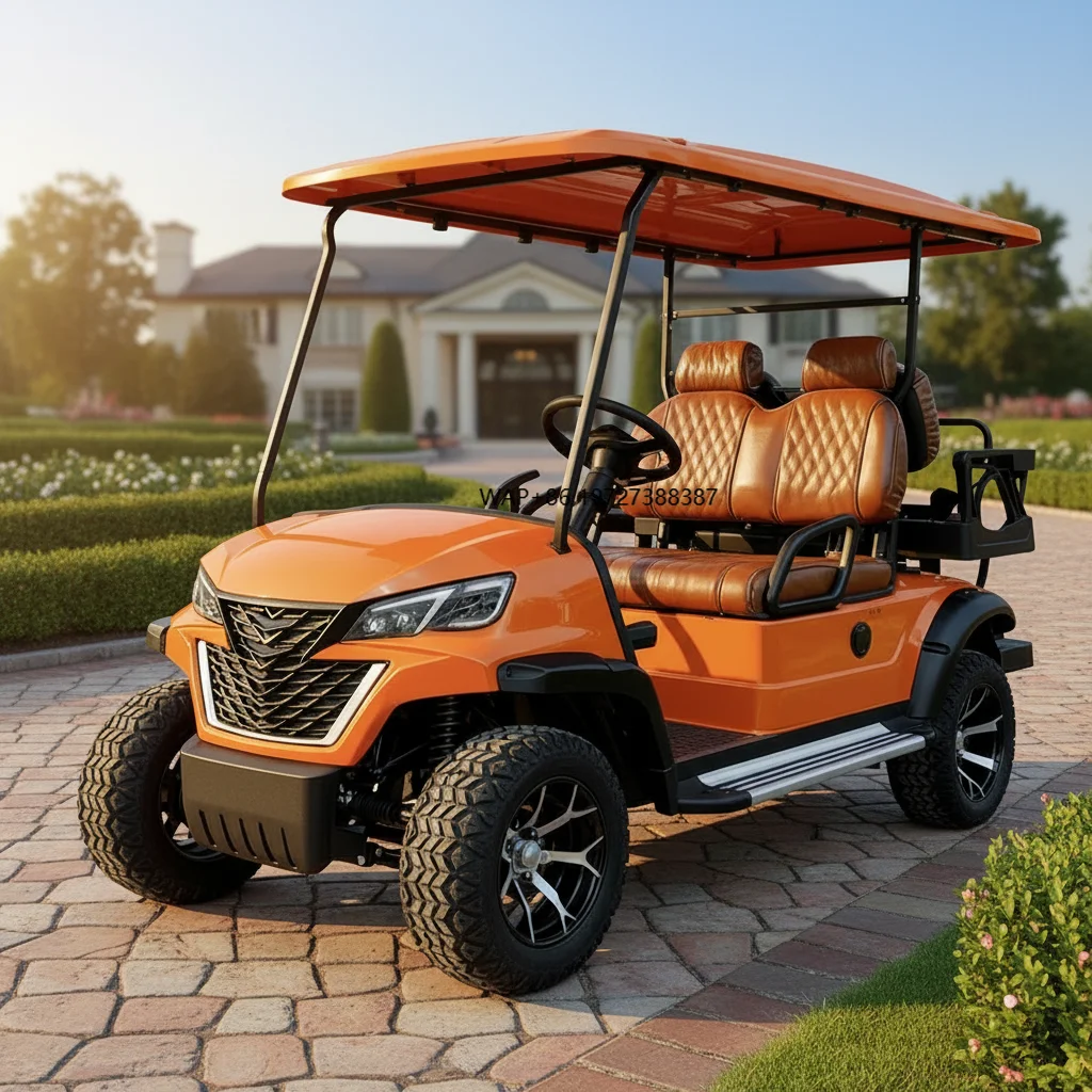 Hot Selling 4x4 Golf Cart with Rain Shelter and Cargo Box 48V Electric Vehicles for Commuting Sightseeing 4 Seats CE Certified
