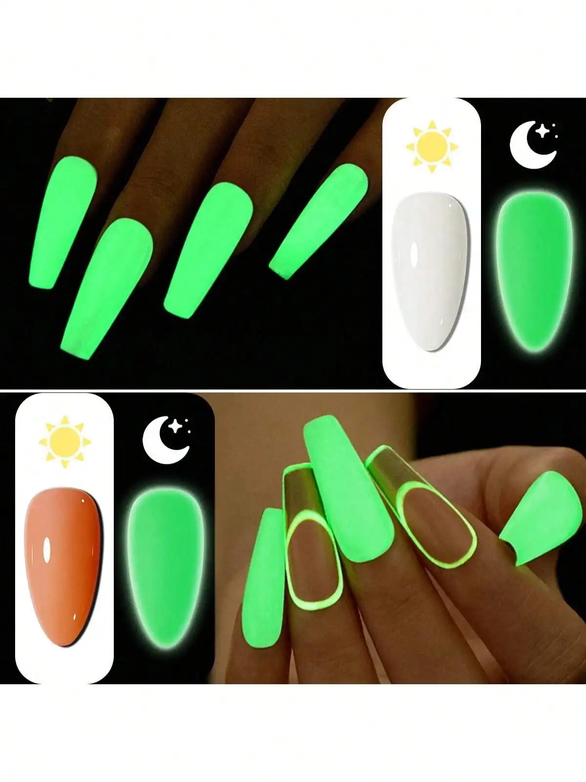 XEIJAYI 15ml Fluorescente Disco Glow Gel Smalto per unghie Neon UV LED Gel per unghie Lucidatura Glow Gel per unghie Disco Gel per unghie Miglioramento