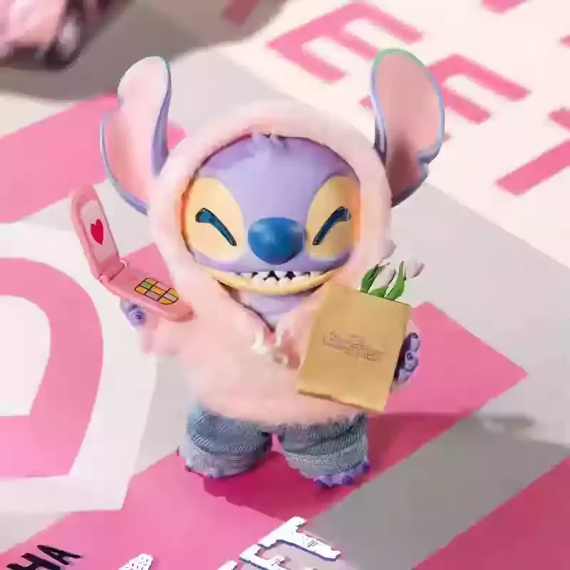 Original Venta caliente Miniso Disney Stitch Gen Z Street serie vinilo caja ciega conjunta modelo móvil mochila colgante regalo de cumpleaños