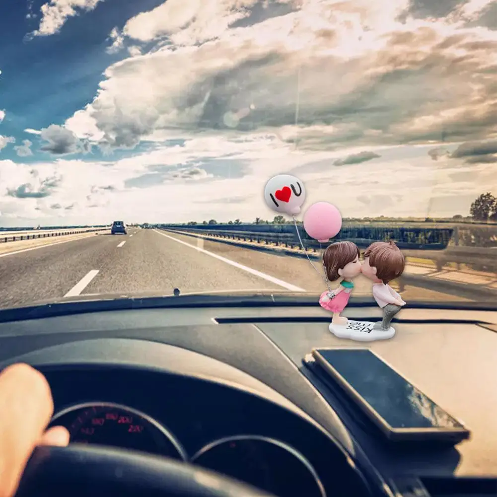 Car Accessoire Voiturecute Cartoon Couple Interior Decoration Accesorios Para Auto Interior Dashboard Decoration N0S4