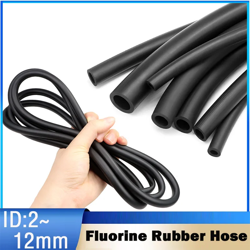 1/3/5M Fluorine Rubber Hose ID 2/3/4/5/6/7/8/10/12mm Petrol Diesel Oil Hose Pipe Fuel Tube Heat Resistance Corrosion Resistance