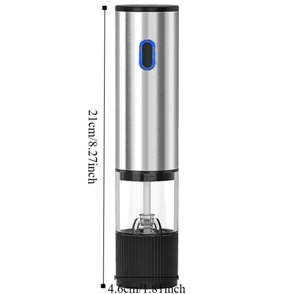 Adjustable Coarseness Electric Salt Grinder Ceramic Core One Click Start Automatic Spices Grinder Large Capacity