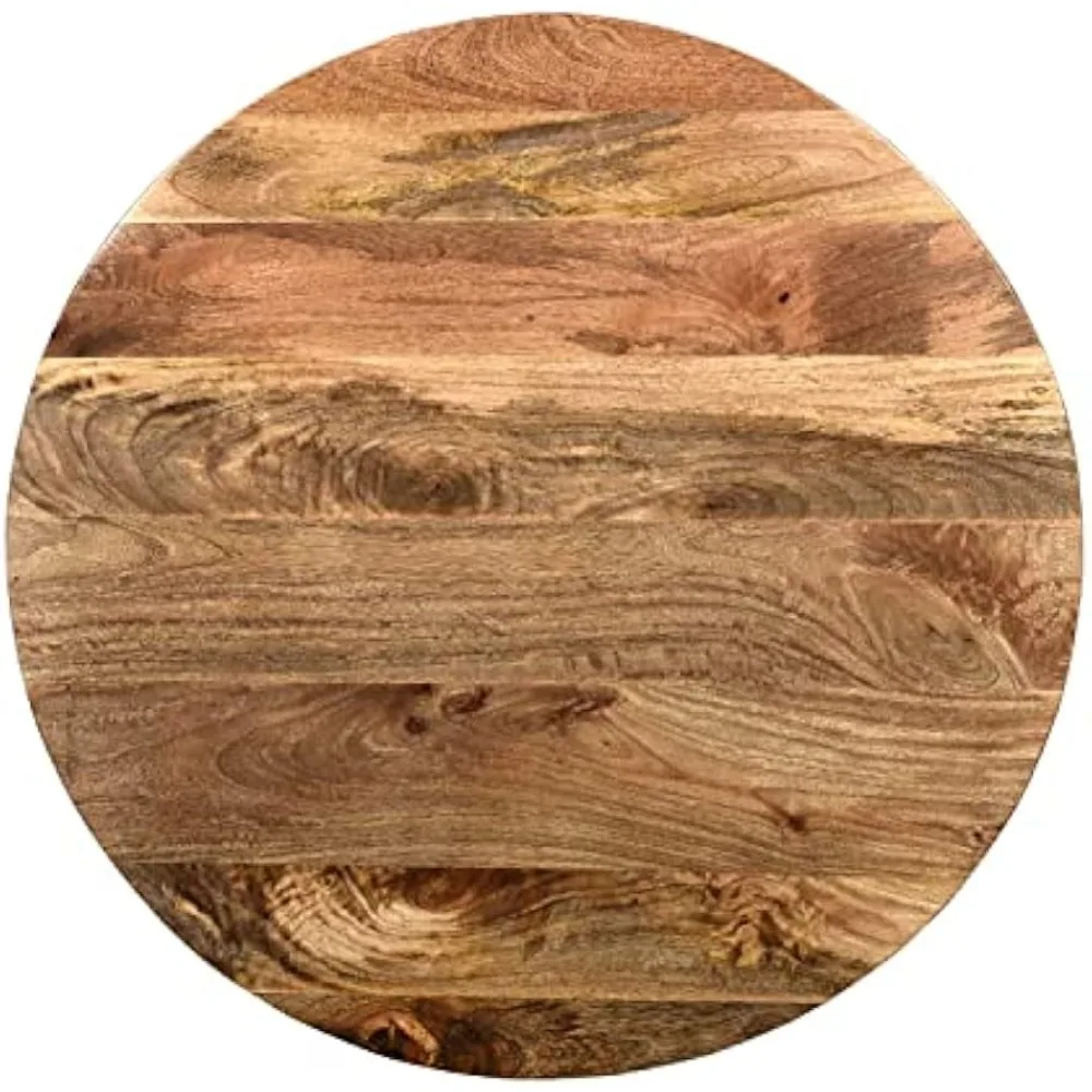 Arthur Mango Wood 35,5 inch salontafel in ronde vorm, donkerbruin