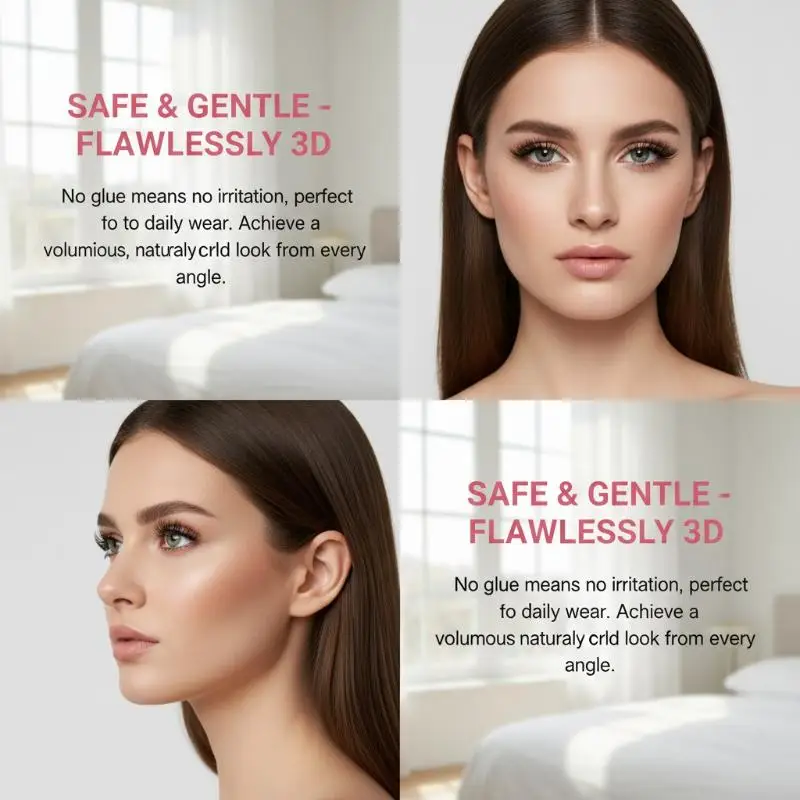 Faux cils sans colle, 36 bouquets, courbure C, pour débutants, DIY, naturels, doux, moelleux, segmentés, réutilisables, pour le shopping