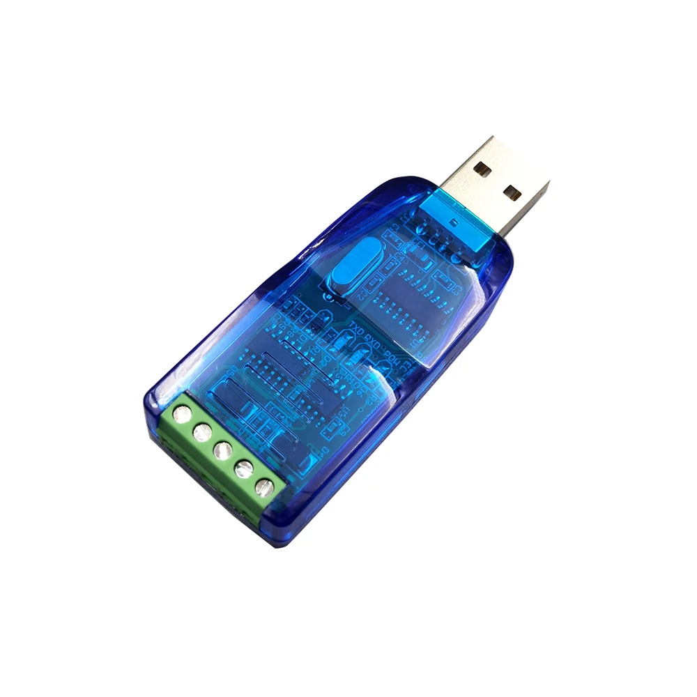 

USB to RS485 Serial Adapter CH340 Industrial 5V Output 15KV ESD 600W Surge TVS Anti-Reverse Protection Adapter for Windows Linux
