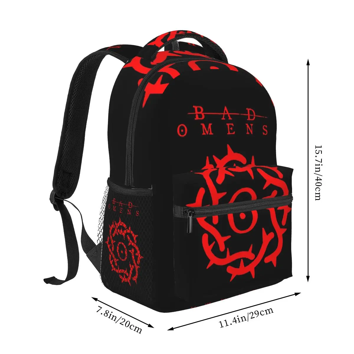 Bad Omens Band Logo Backpacks Boys Girls Bookbag Students School Bags Cartoon Laptop Rucksack Shoulder Bag Large Capacity