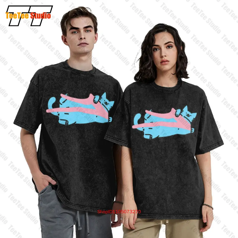 تي شيرت Lakai X Leon Karssen Lazy Cat Vintage كبير الحجم BZ4B #2