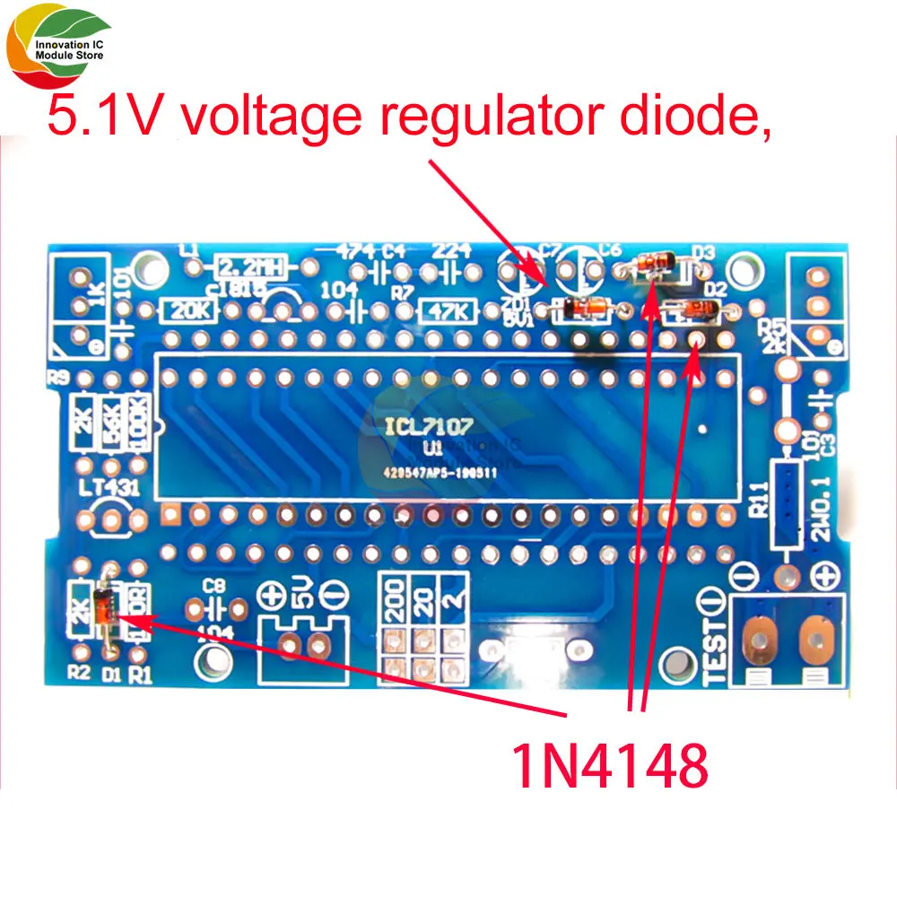 ICL7107 Voltmeter DIY Kit Parts DC 5V Digital Voltmeter Module e-learning training production welding exercise parts kit diy