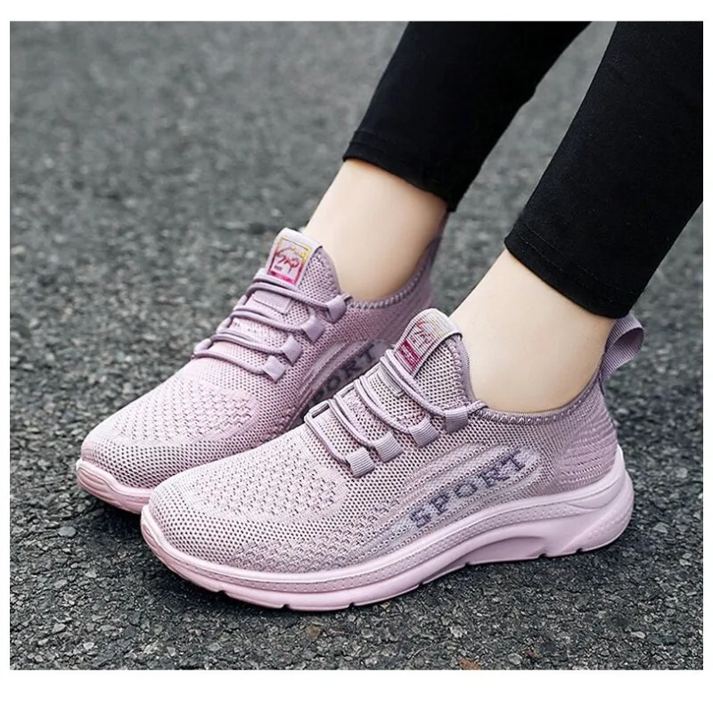 

2024 Women Sports Shoe Lightweight Mesh Sneakers Woman Athletic Breathable Running Shoes Flying Weave Casual Sneakers Zapatillas