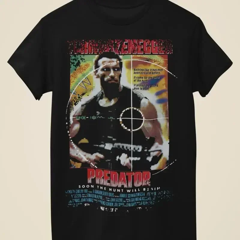 Predator Movie Poster Inspired Black T Shirt
