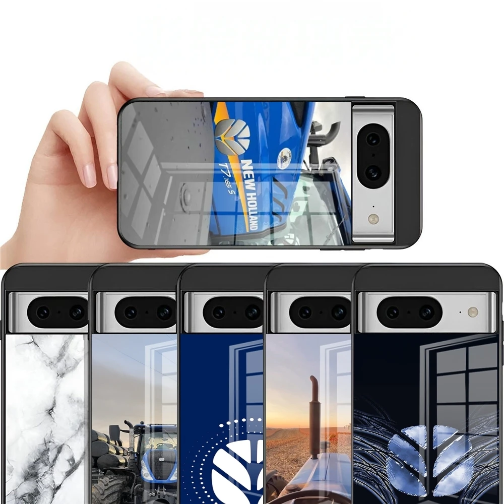 N-новый чехол для телефона с тракторами holland nhags для Google Pixel 10 7a 7 8 8a 9 PRO XL 5G, стеклянный чехол