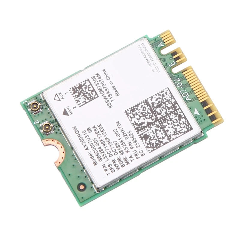 Dual Band 2.4Gbps wi-fi 6 AX200NGW 802.11Ax/Ac MU-MIMO 2 x2 Wifi AX200 NGFF M.2 Bluetooth 5.0 rete Wlan Card + Antenna