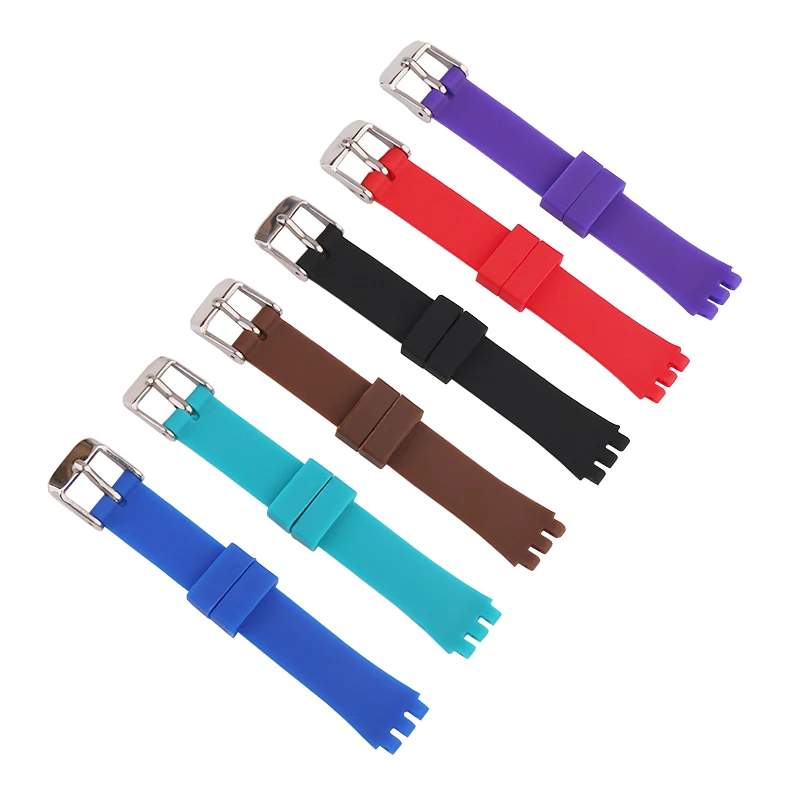 Uhrenarmband-Zubehör, kompatibel mit Swatch-Dornschließe, extra langes Uhrenarmband, 12 mm Doppelschlaufen-Armband, weiblich