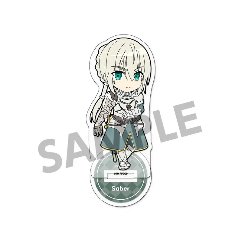 Anime Fate/Grand Order Pikuriru! Ver Caster Q-style Human-shaped Acrylic Figure Stand Model Plate Keychains Desk Decor