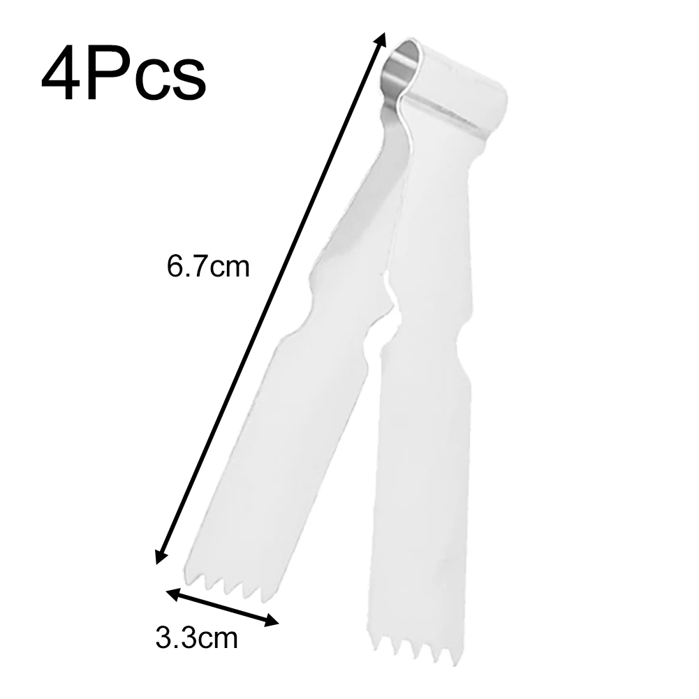 4Pcs Pastry Tweezers Tongs, Stainless Steel Pastry Tongs Baking Crimper Tool Food Utensils Kitchen Accessories