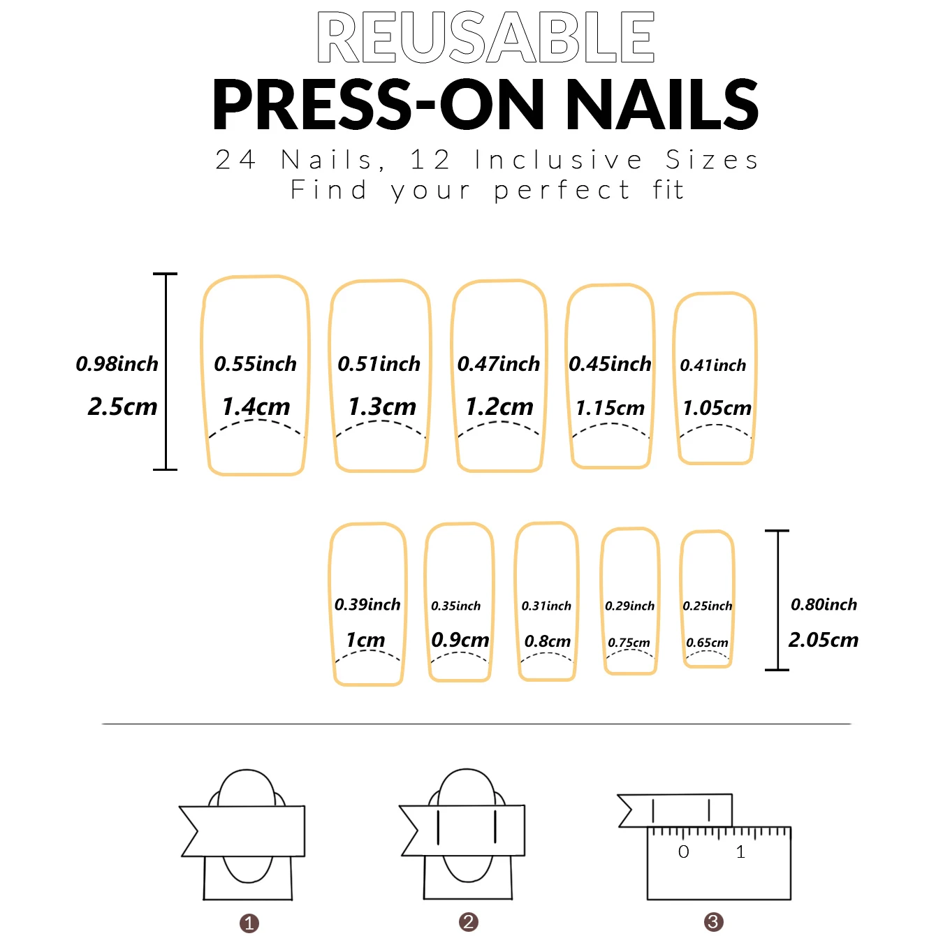 24 قطعة من الأظافر المزيفة الطويلة مع تصميم أحمر نبيذي، تصميم أكريليك لامع ذهبي لامع باللون الأحمر الخمري