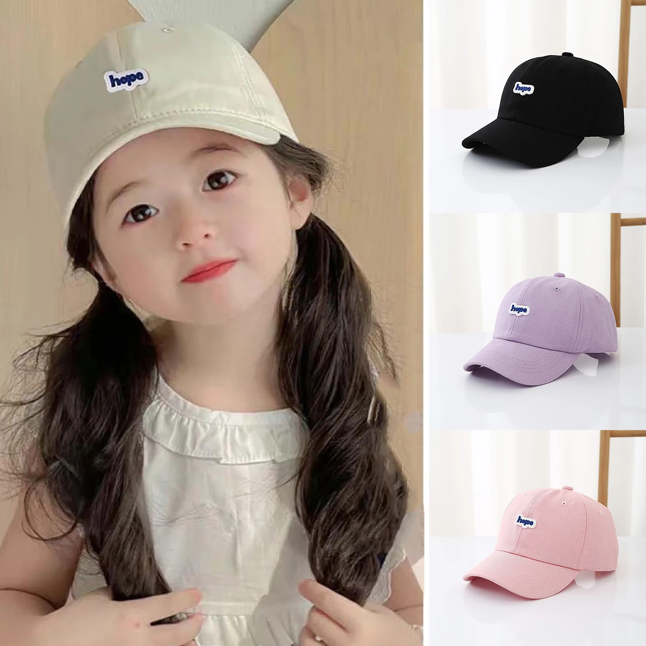 

Модная однотонная детская бейсболка из хлопка с козырьком и надписью, летняя, для мальчиков и девочек, для малышей, спортивная кепка