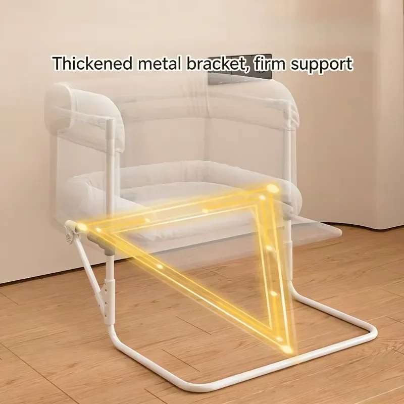 USMILEPET Fully Enclosed Warm Bedside Cat Bed Adjustable Height, Pet Bed Extension for Human Bed, Bedside Pet Bed for Cats