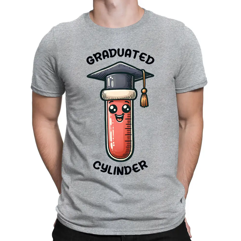 Graduated Cylinder Science Funny University Pass Mens T-Shirts  High Quality 100%Cotton Short Sleeve