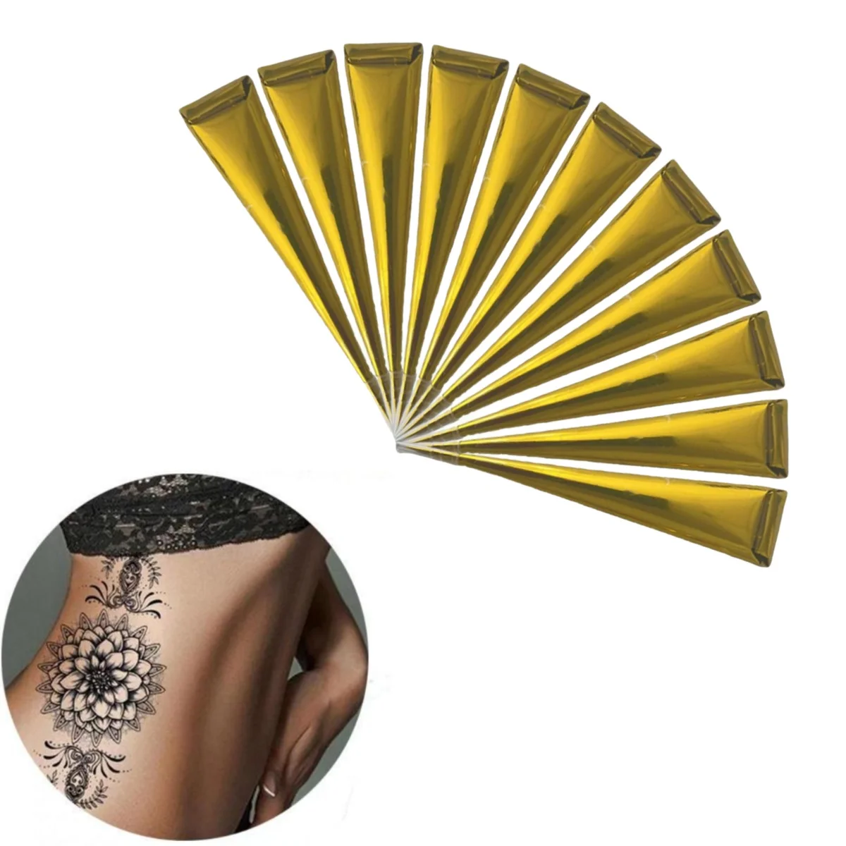 

Natural India Henna Tattoo Cream Brown Black Temporary Tattoo Paste for Hand Drawn Semi-permanent Body Paint Art Haina Cream
