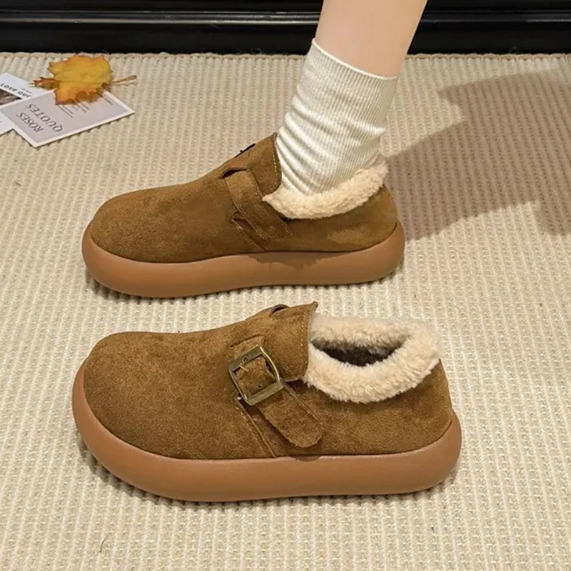 

Women Shoes Thickened Warm Short Plush Waterproof Snow Boots Trend Winter New Slip-on Ankle Boots Woman Non Slip Cotton Shoes