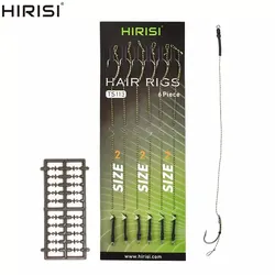 Hirisi 6 uds pesca de carpa listo hecho gancho enlace atado aparejos terminales TS113