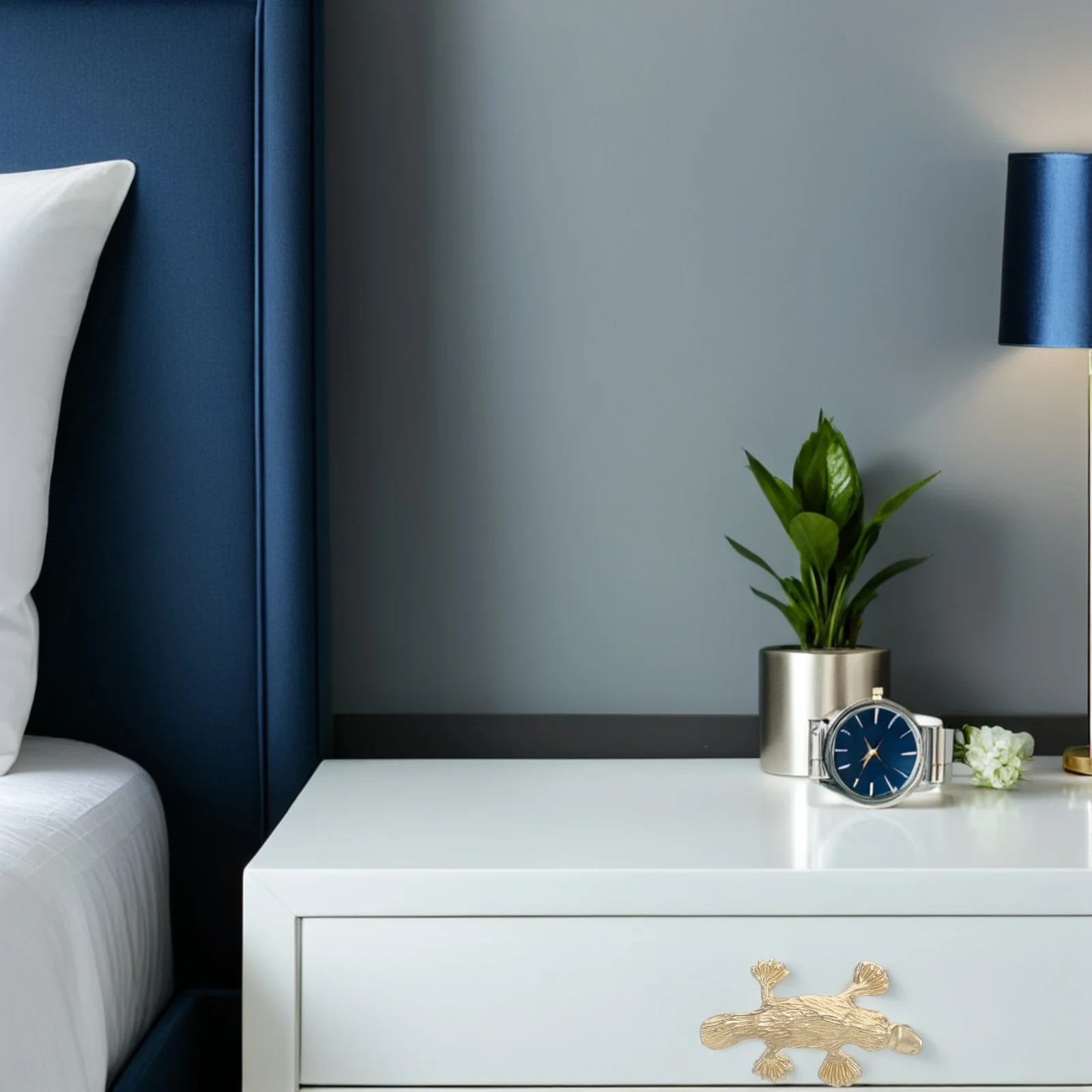 

Single Hole Duckbill Animal Drawer Handle Brushed Gold Cabinet Knob Vintage Decorative Kitchen Wardrobe Pull Gold Cabinet Pull