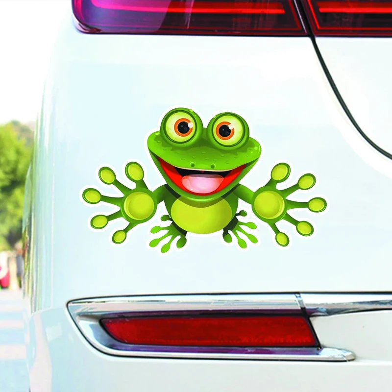 

Funny Frog Car Sticker Cute Decal For Car Truck Van SUV Window Wall Cup Laptop Motorcycle Car Accessories